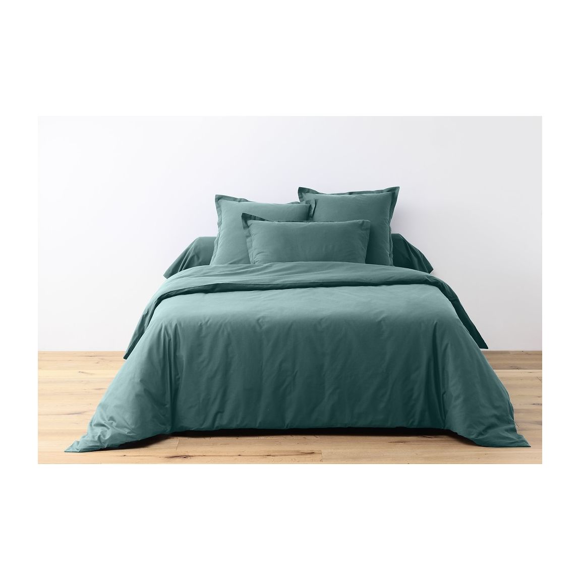 Parure Housse De Couette 100% Coton Bleu Canard main product photo