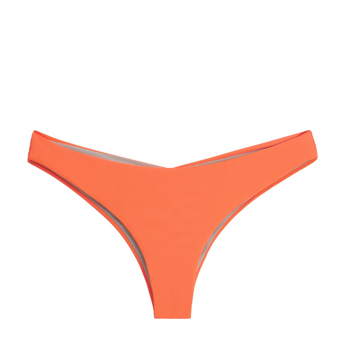 Bas De Bikini Orange Omni Ruched Teeny main product photo