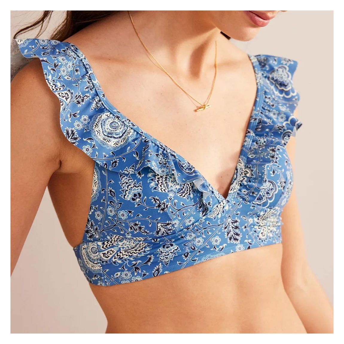 Haut De Bikini À Volants Palermo-Azure, Gardenia Grove main product photo