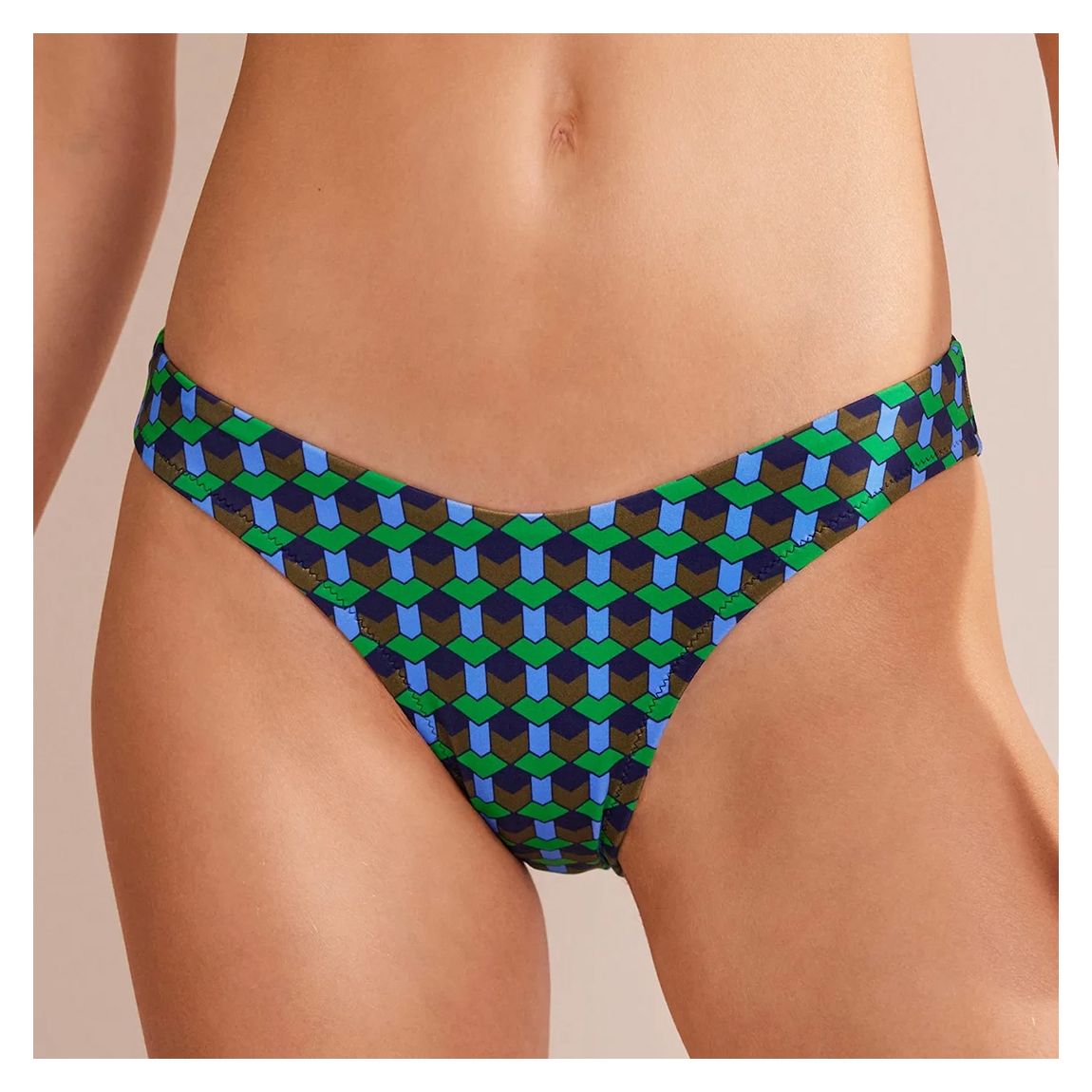 Bas de bikini incurvé Green & Multi main product photo