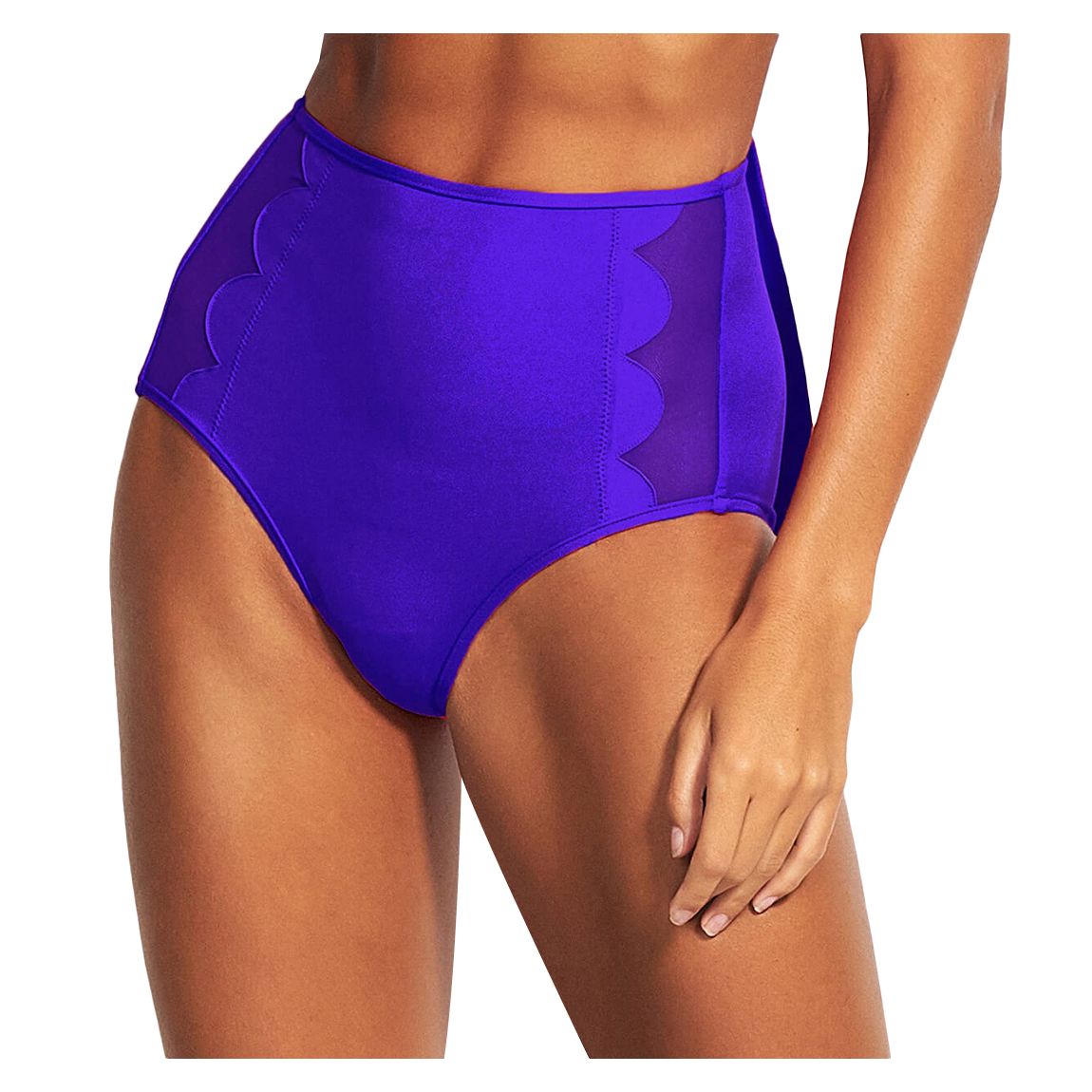 Bas De Maillot De Bain Taille Haute Bleu main product photo