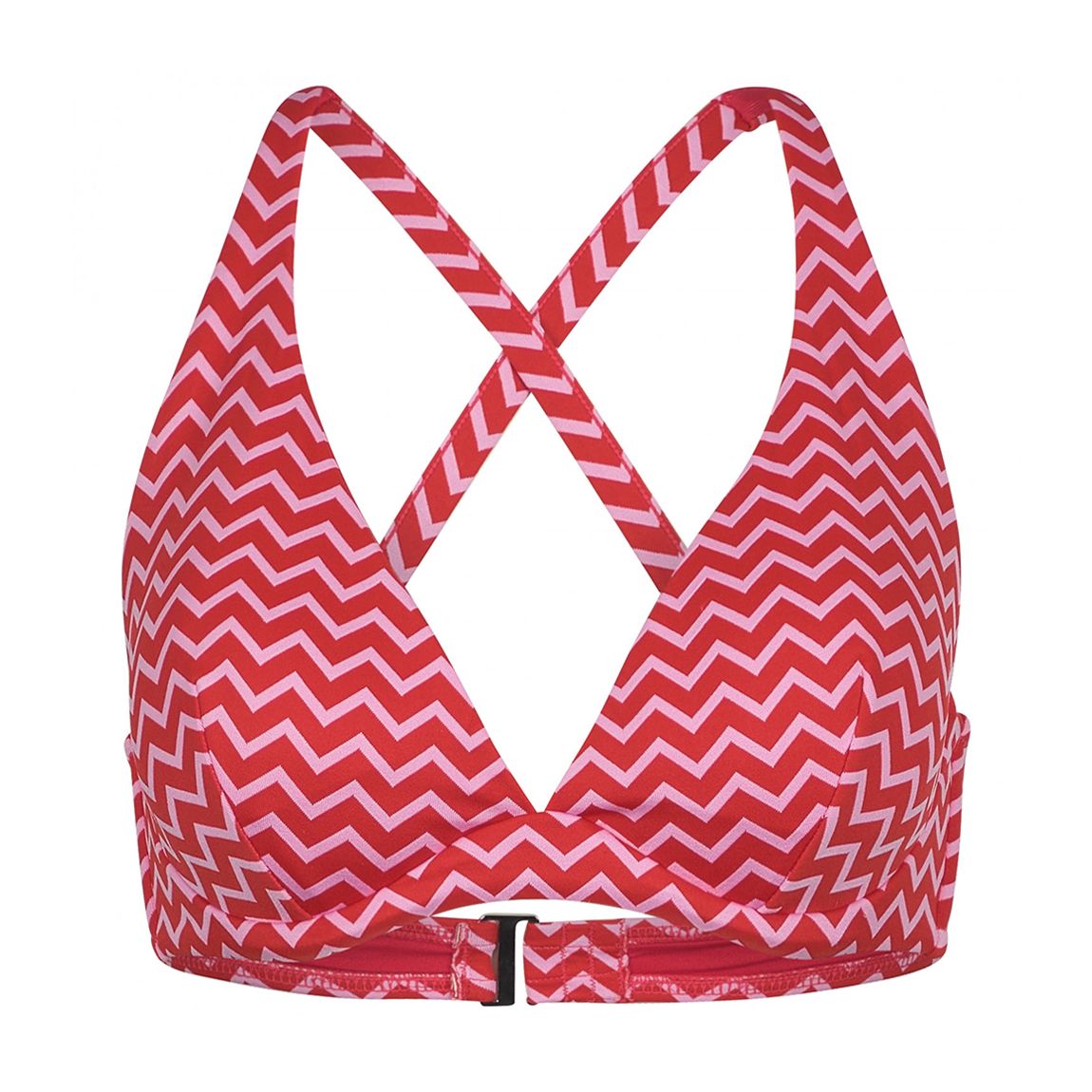 Top de bikini triangle fixe rouge main product photo