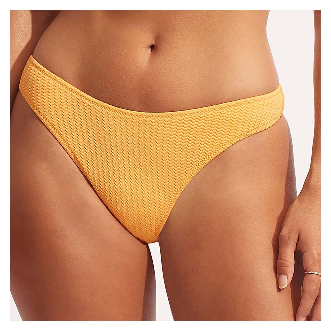 Bas De Maillot De Bain Coupe Haute Orange main product photo