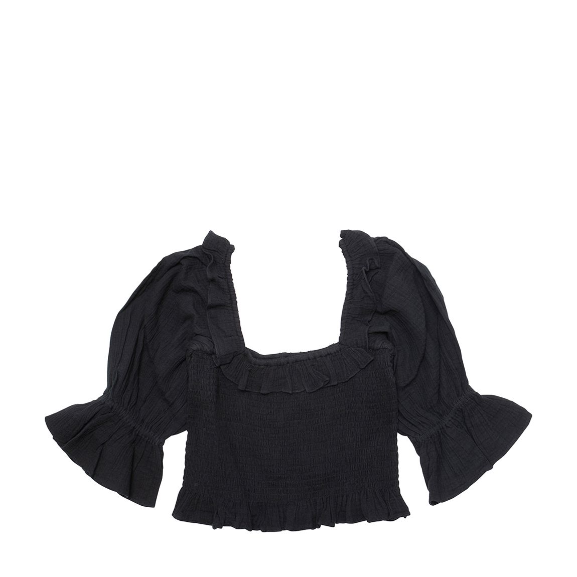 Top froncé Caspian noir main product photo