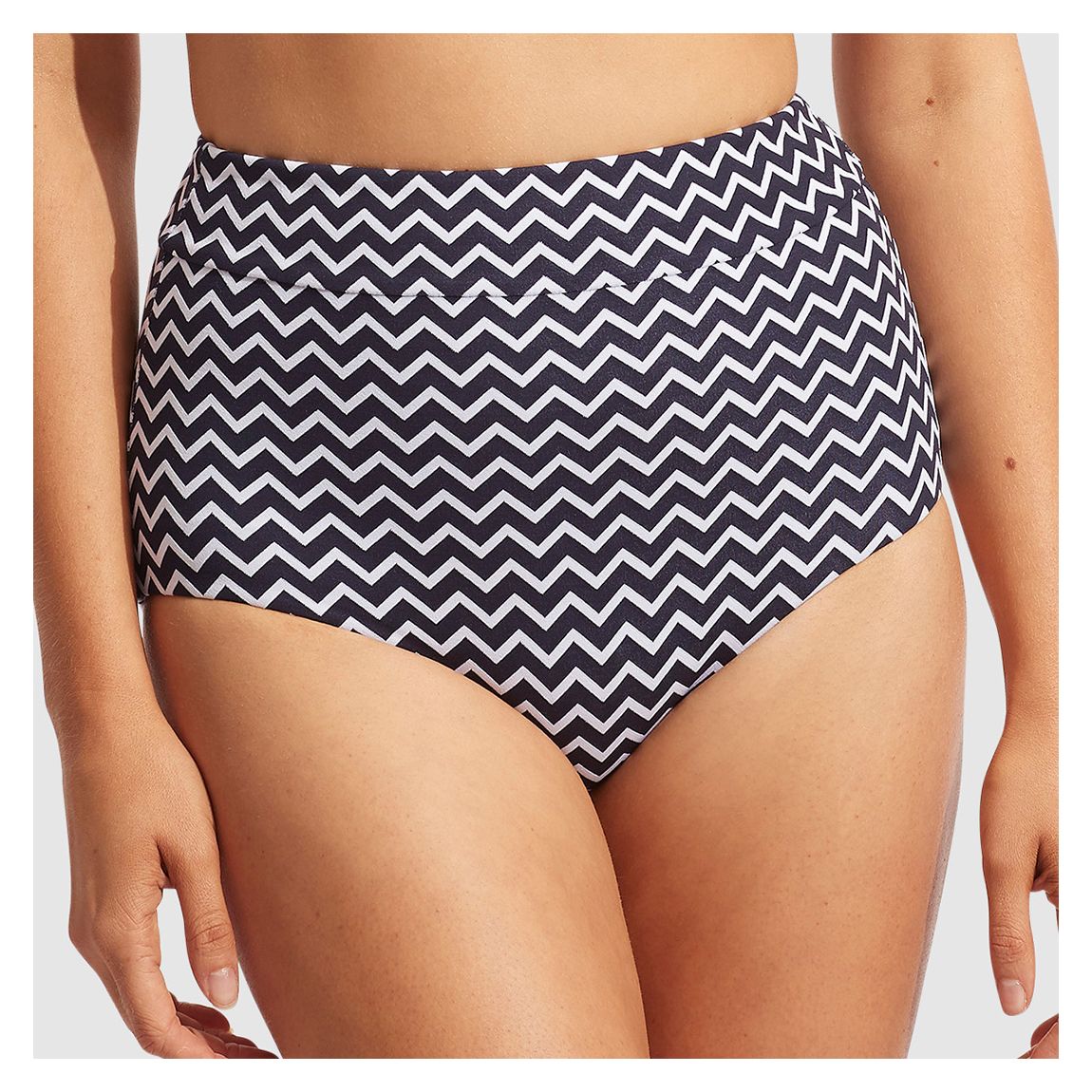Bas De Maillot De Bain Sienna Taille Haute Bleu Marine main product photo