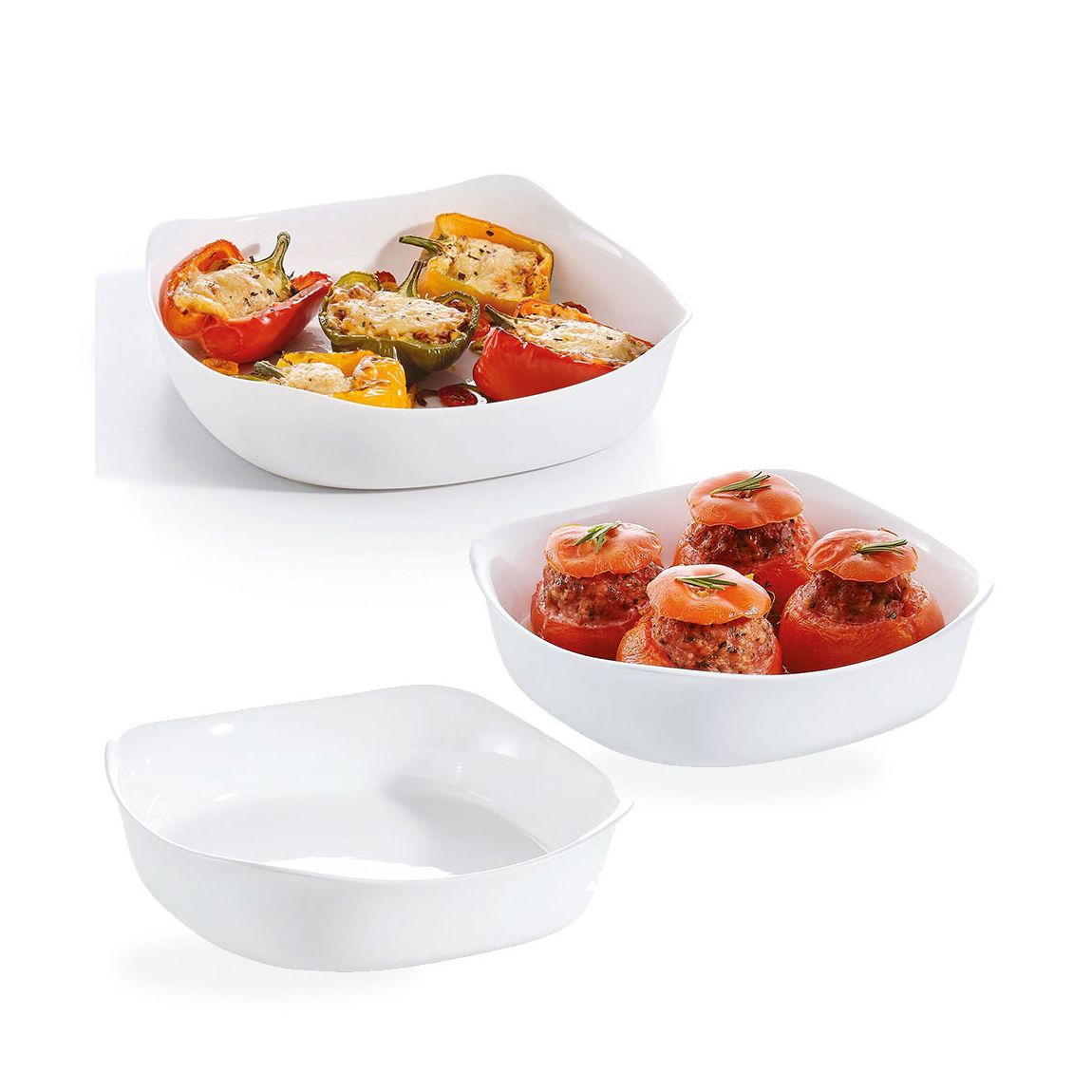 Lot de 3 plats de cuisson carrés, 2x20cm et 1x29cm main product photo
