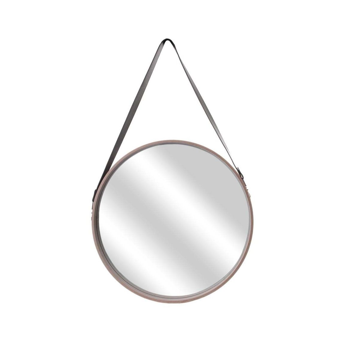 Miroir rond avec anse en PU Barber 50 cm main product photo