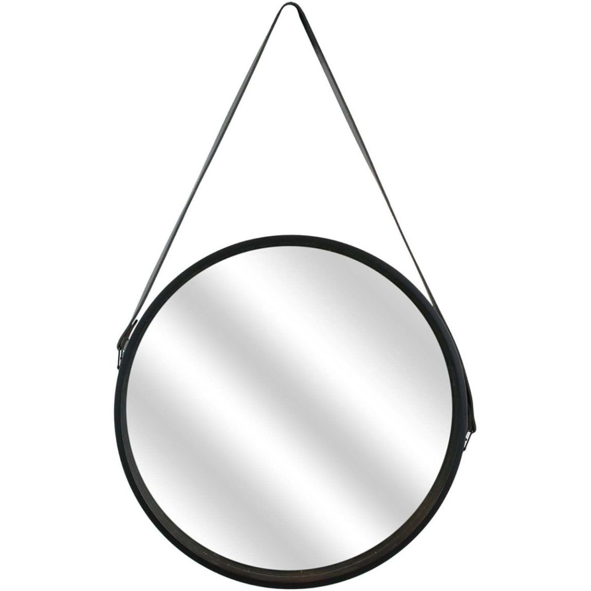 Miroir rond avec anse en PU 40 cm main product photo