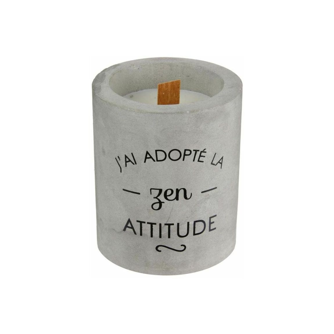 Bougie senteur cachemire pot en ciment Zen attitude main product photo