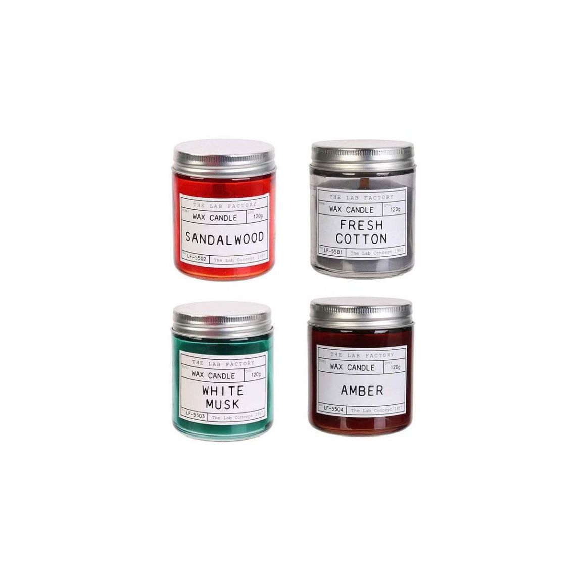 Bougies parfumées en pot Lab 8 cm (Lot de 4) main product photo