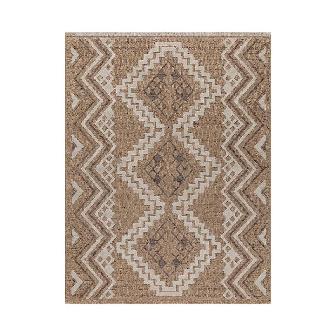 Tapis intérieur extérieur aspect jute marron Tijuana 9054 170 x 120 cm main product photo