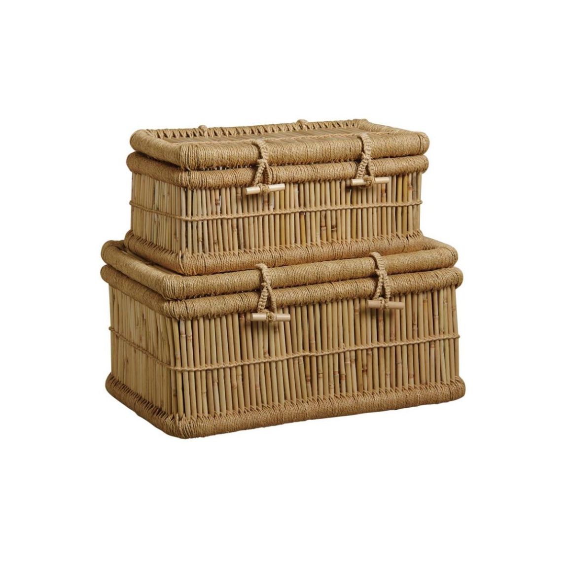 Malles en roseau naturel (Lot de 2) main product photo