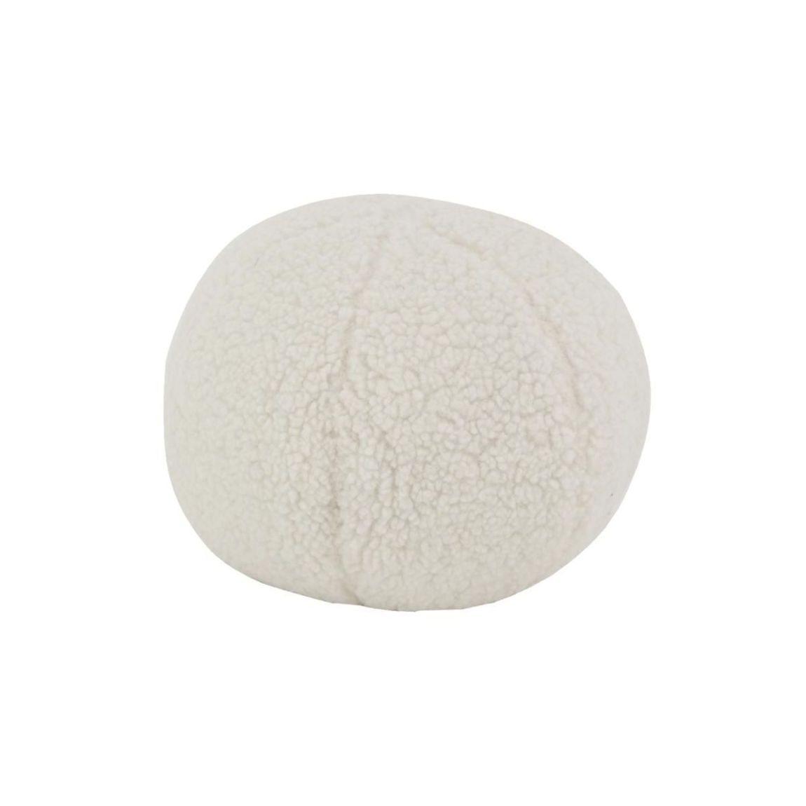 Coussin en bouclette blanc Boule main product photo