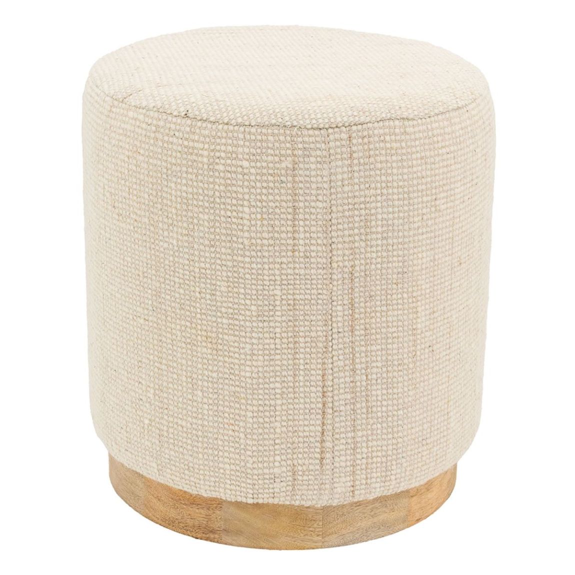 Pouf en laine pied Manguier main product photo