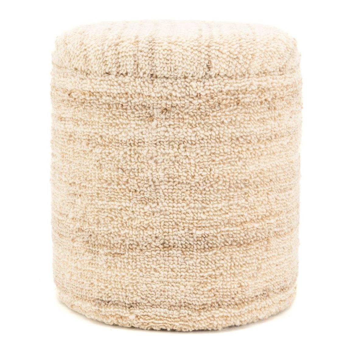 Pouf / coffre en laine bouclette Grand main product photo