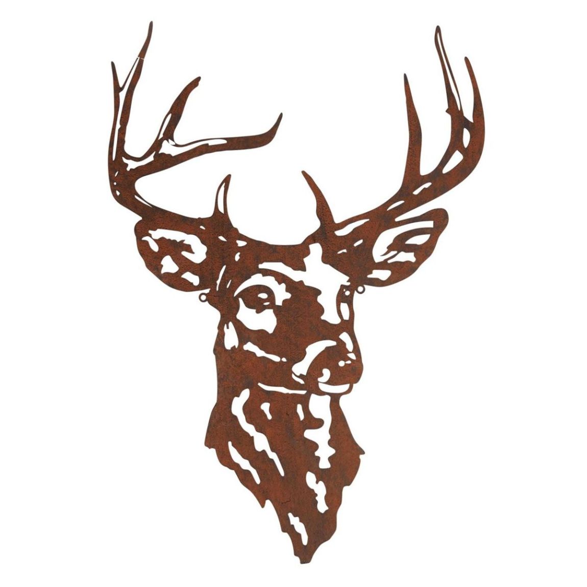 Tête de cerf en métal vieilli main product photo