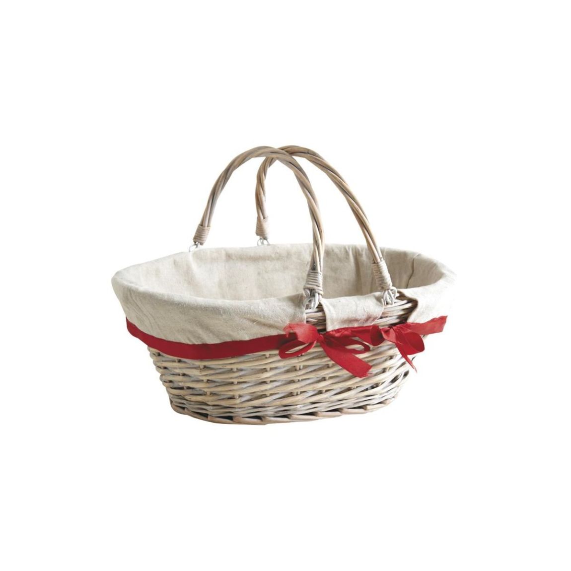 Panier ovale en osier teinté "Élégance Campagnarde" main product photo