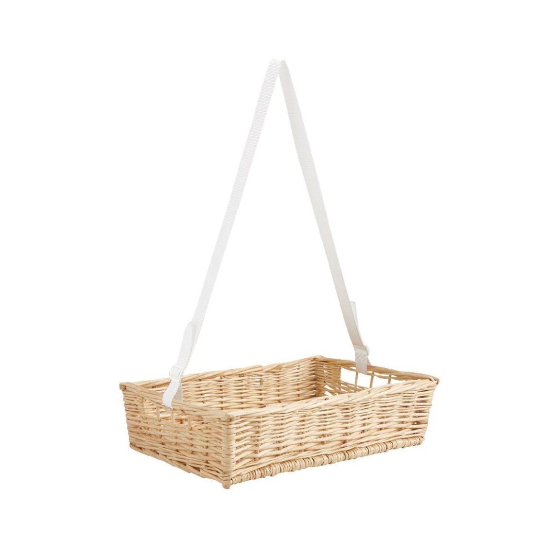 Manne en osier naturel avec passe-main Avec sangle ajustable posée main product photo