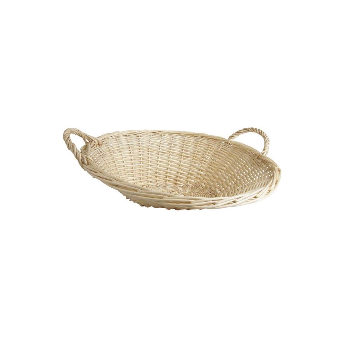 Grande corbeille Van en osier blanc main product photo