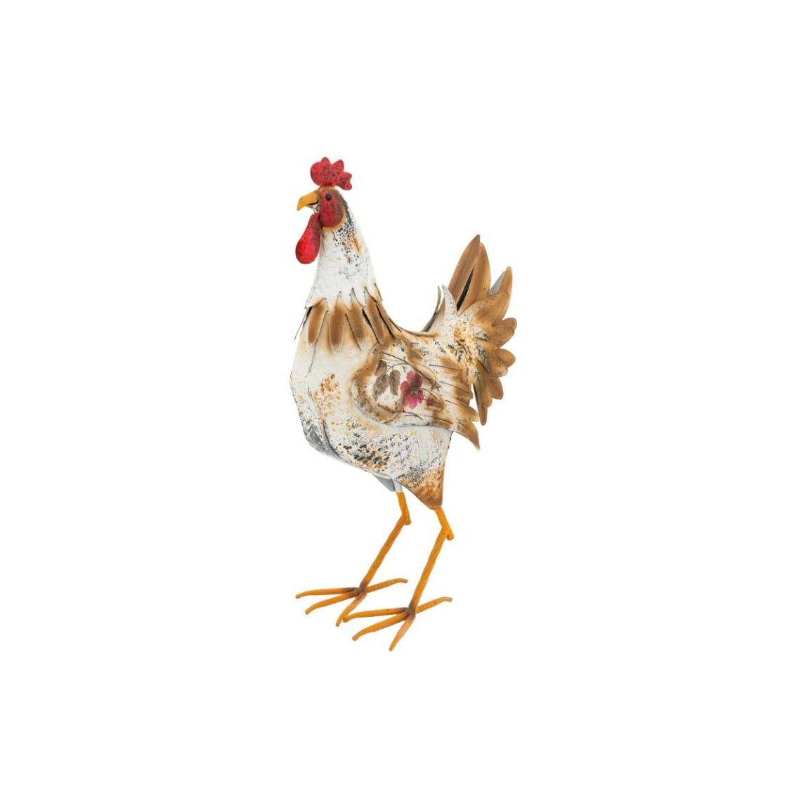 Statue de Coq en métal coloré main product photo