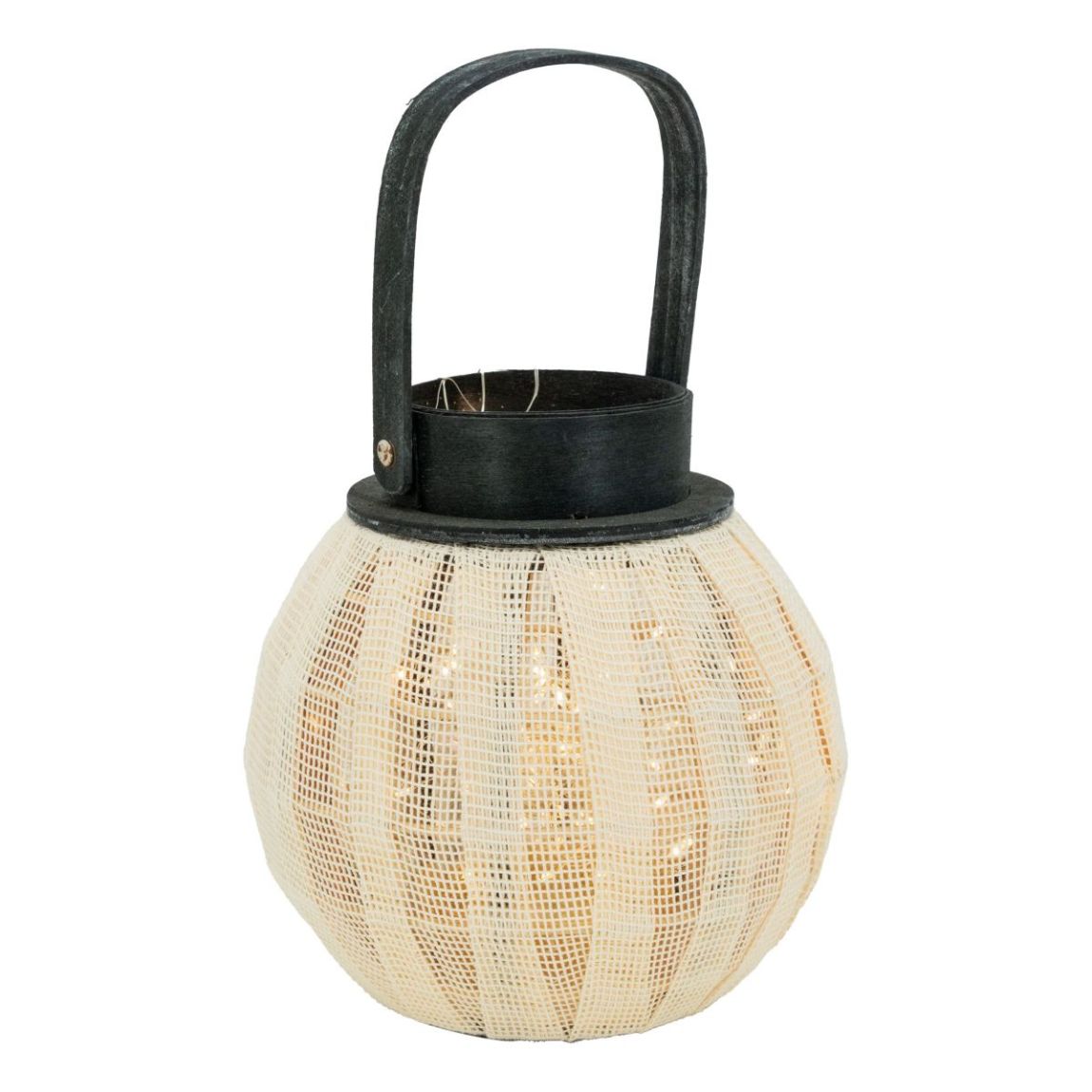Lanterne ronde en bois et coton Rond main product photo