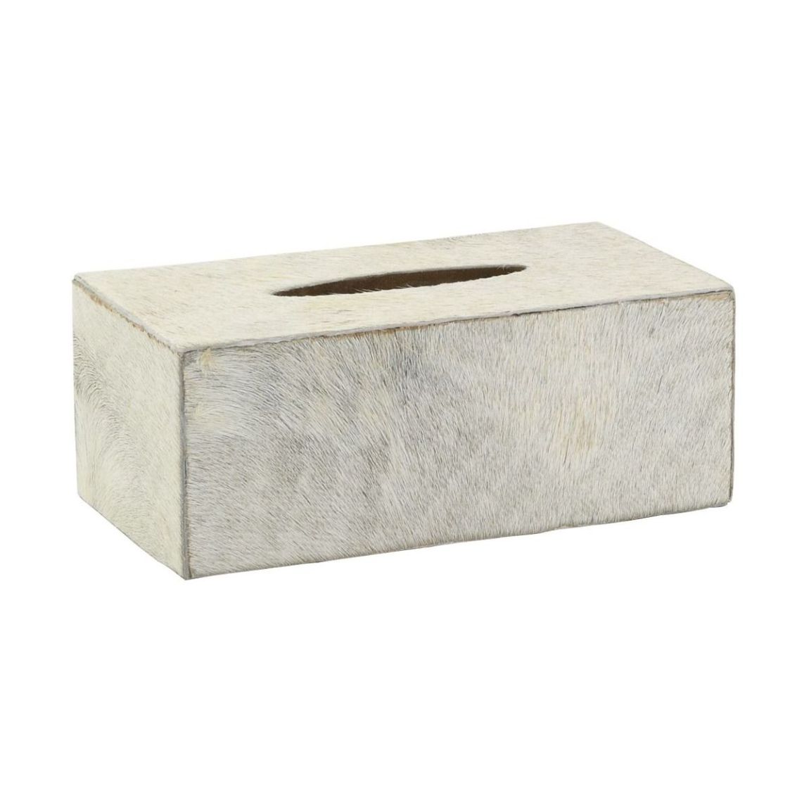 Boite à mouchoirs en peau de chèvre main product photo