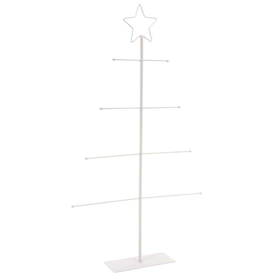 Présentoir sapin métal laqué blanc main product photo