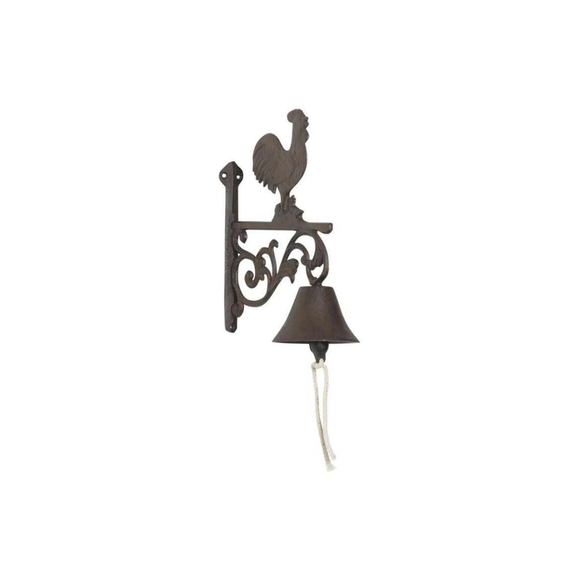 Cloche ancienne coq en fonte main product photo