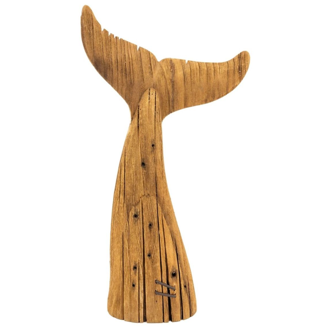 Queue de baleine en bois recyclé Grand modèle main product photo
