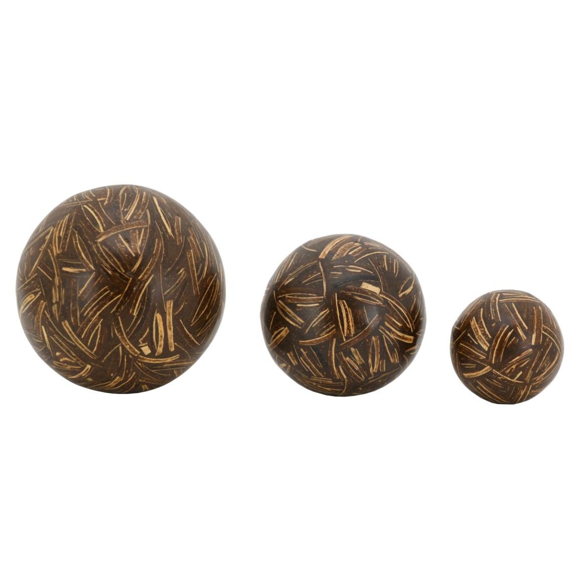 Boules en coco et résine Bali main product photo