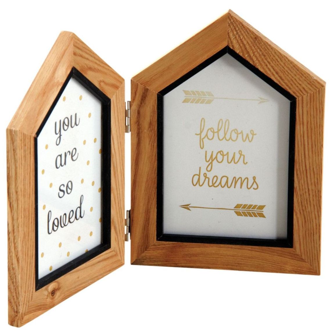 Double cadre photo en forme de maison main product photo
