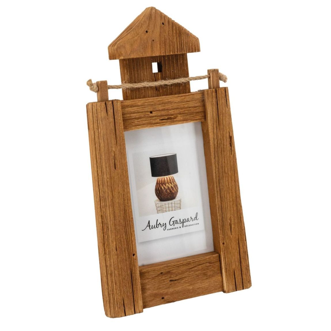 Cadre photo en bois recyclé Phare main product photo