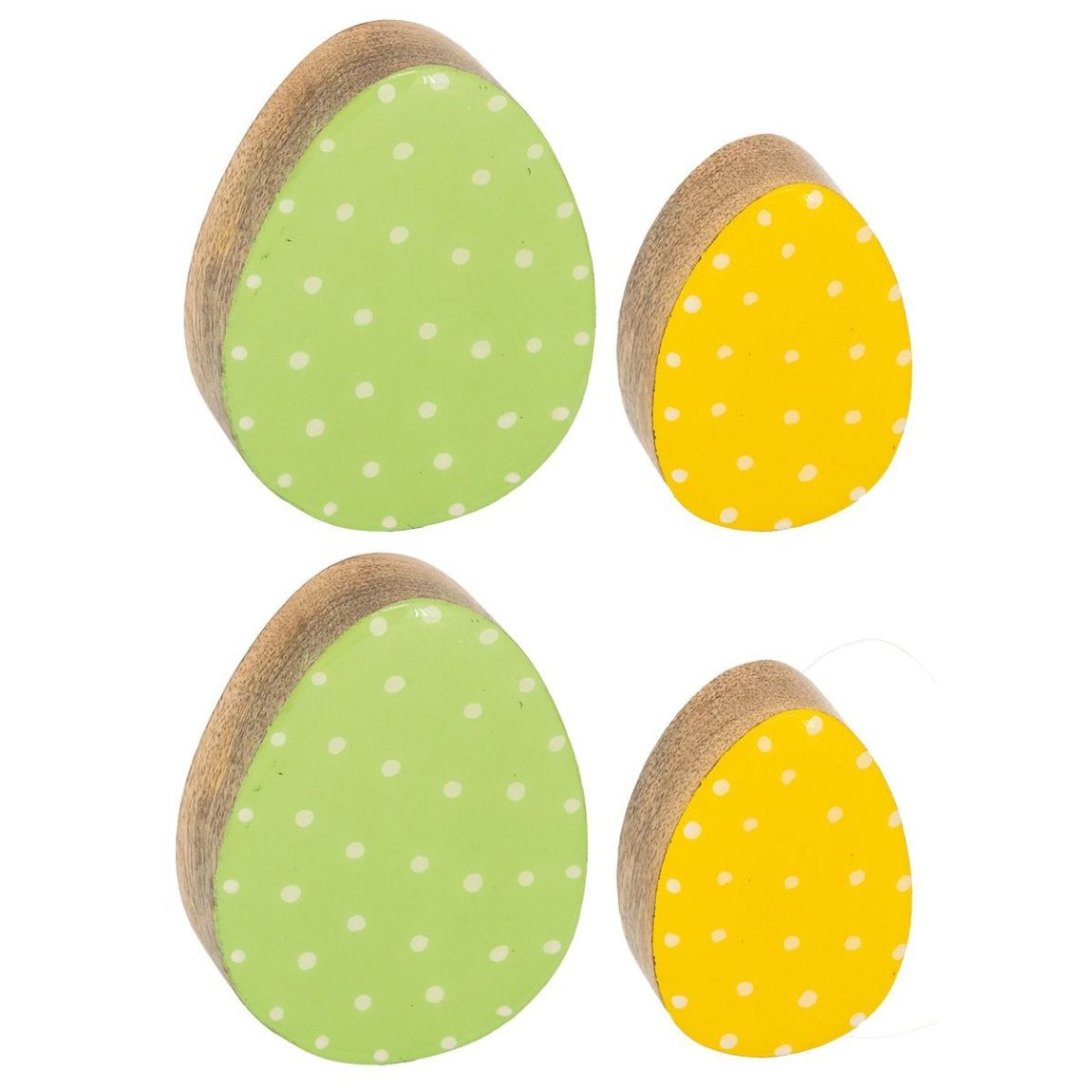 Oeufs décoratifs en manguier Lot de 2 main product photo