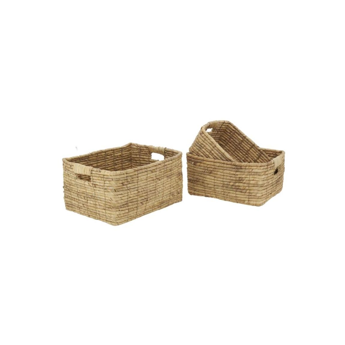 Corbeilles de rangement en jacinthe roulée main product photo