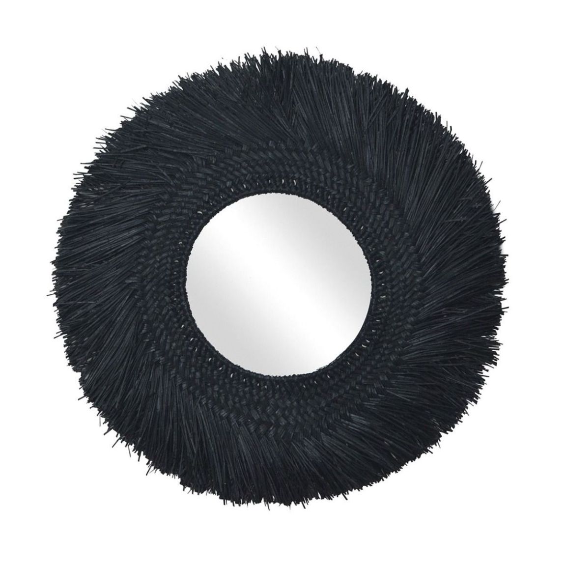 Miroir en jonc teinté 70 cm main product photo