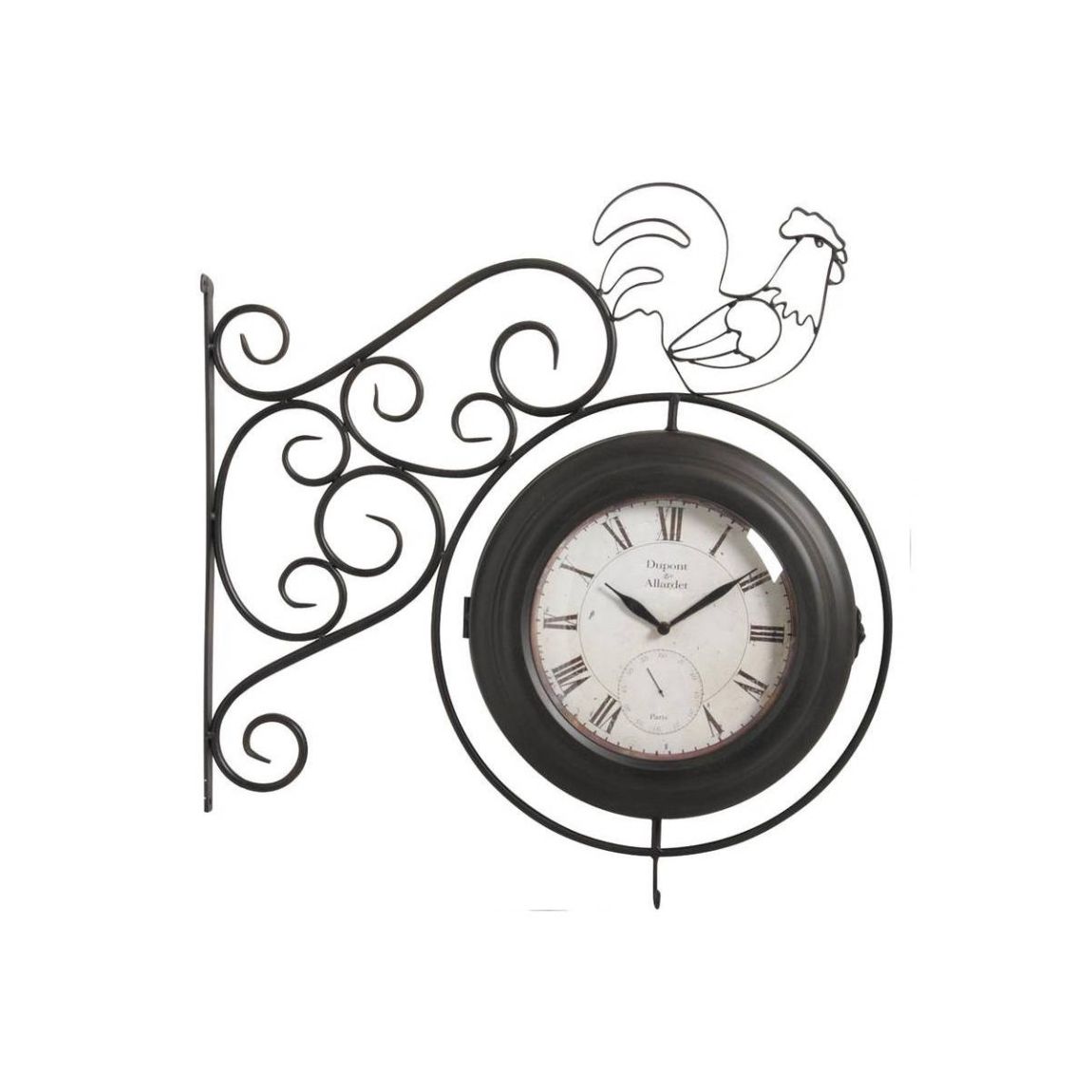 Horloge murale coq double face main product photo