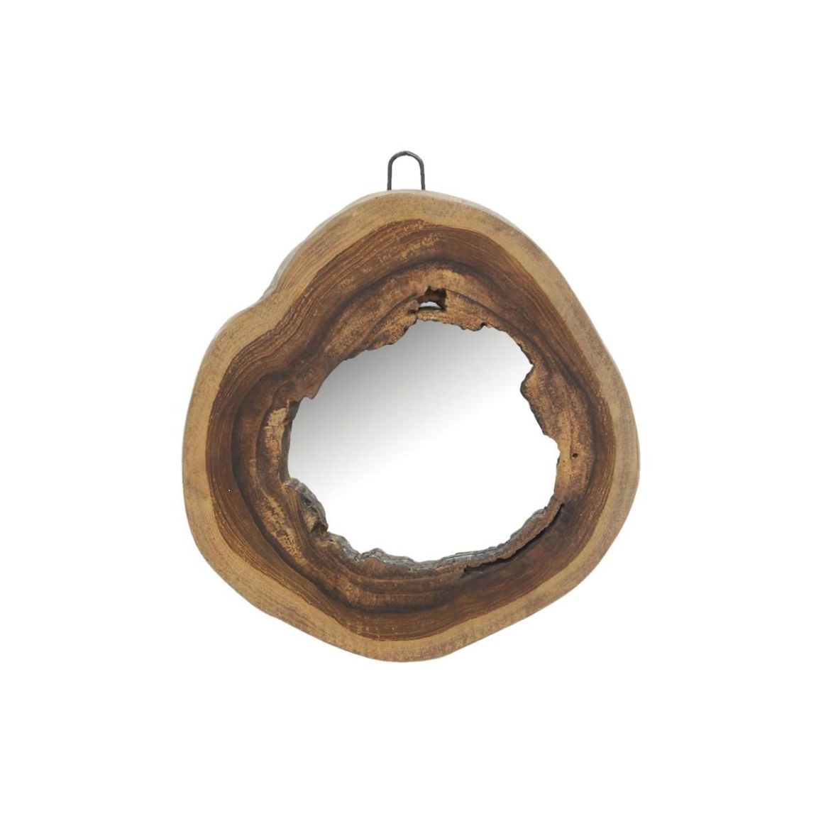Miroir rond en teck naturel main product photo