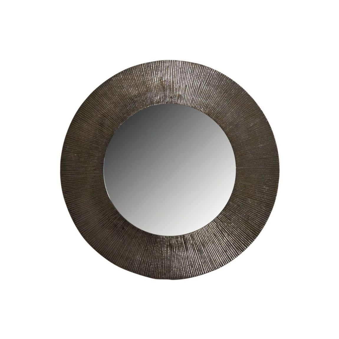 Miroir rond métal zinc antique main product photo
