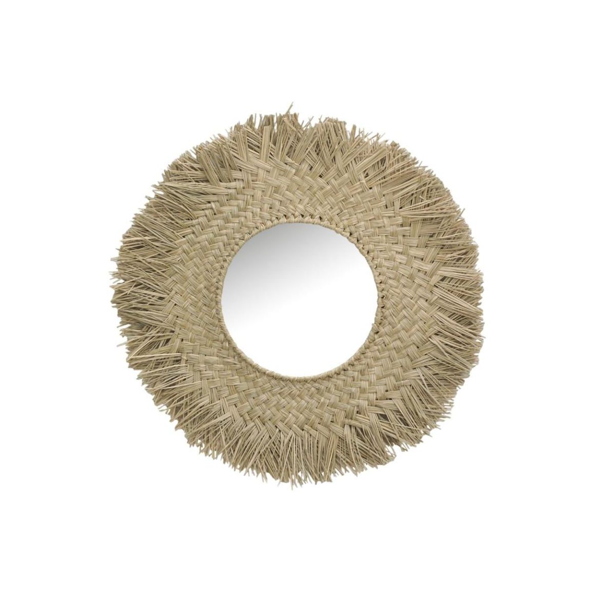 Miroir en jonc à franges main product photo