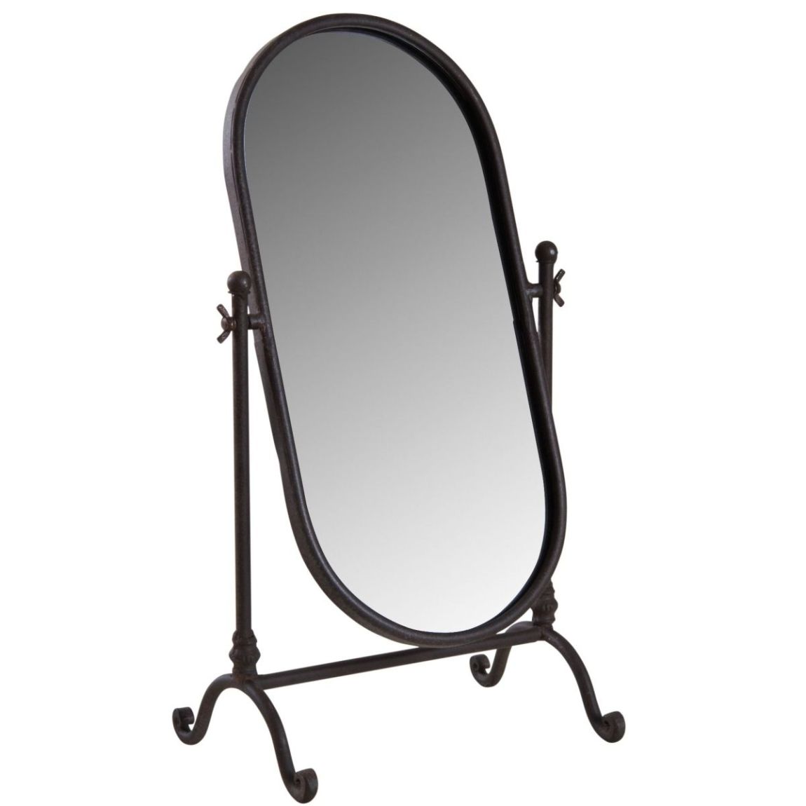 Miroir sur pied en métal laqué main product photo