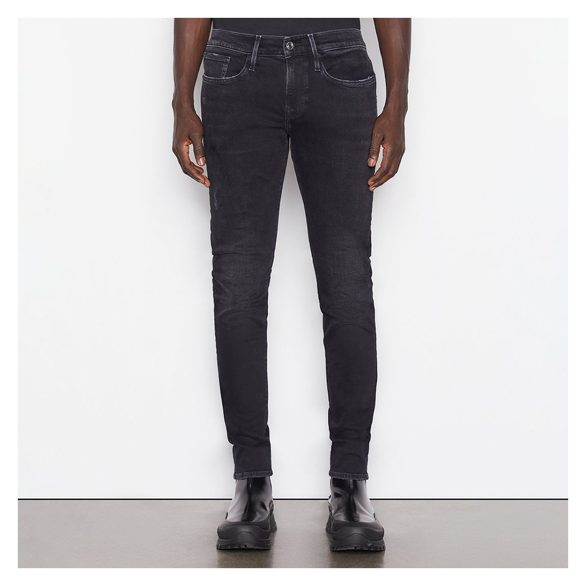 Jean skinny extensible noir de L'Homme main product photo
