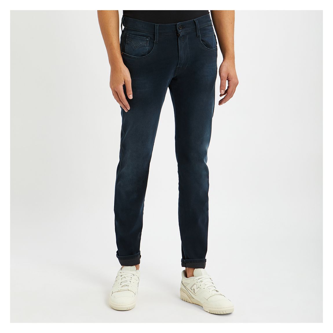 jean slim stretch anbass bleu foncé main product photo