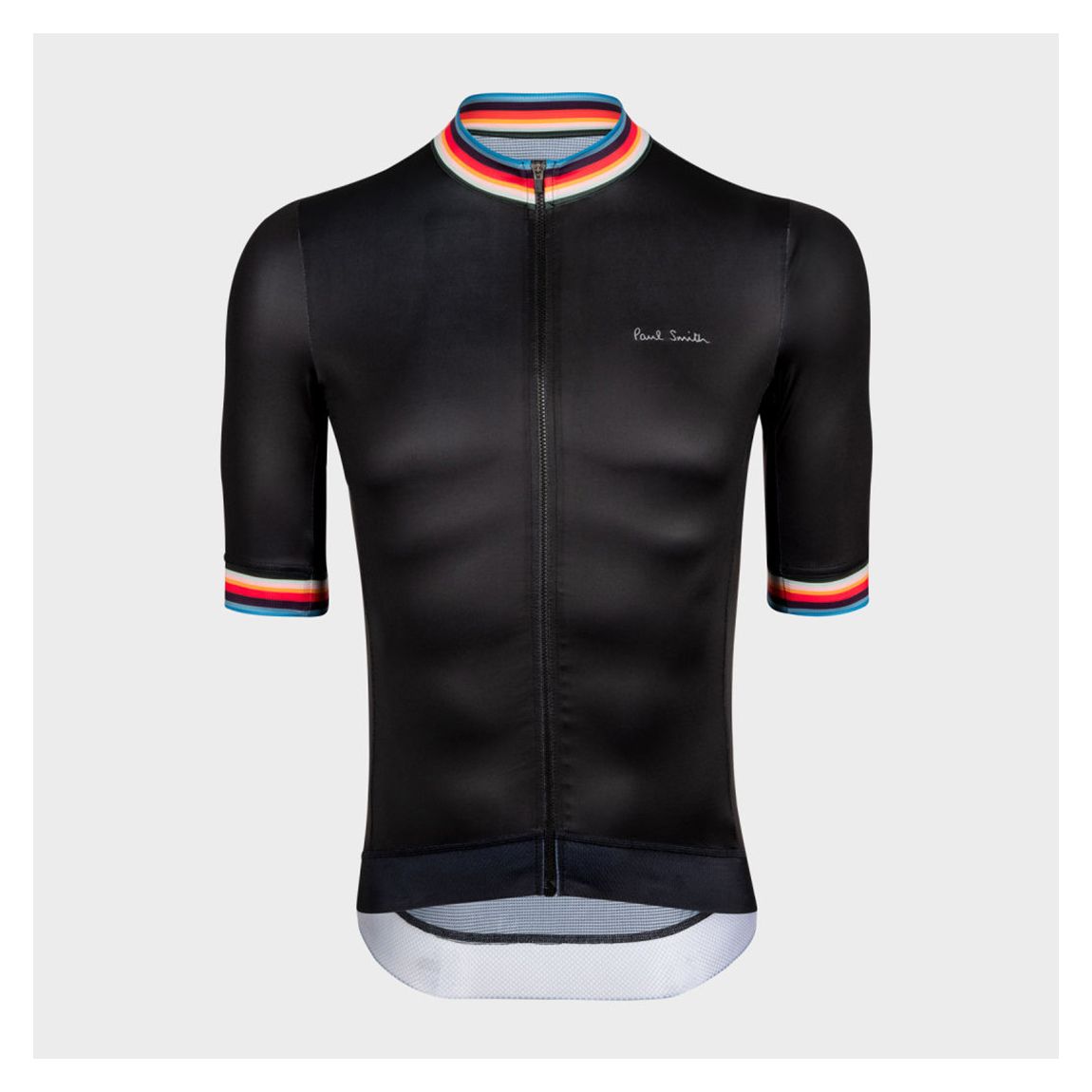 PAUL SMITH Maillot de cyclisme noir avec garnitures Artist Stripe rayures d artiste BrandAlley