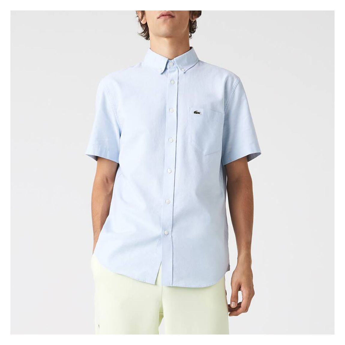 Chemise à manches courtes bleu clair main product photo