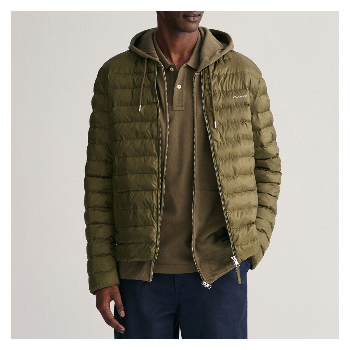 Gant veste bombers matelasse leger kaki BrandAlley