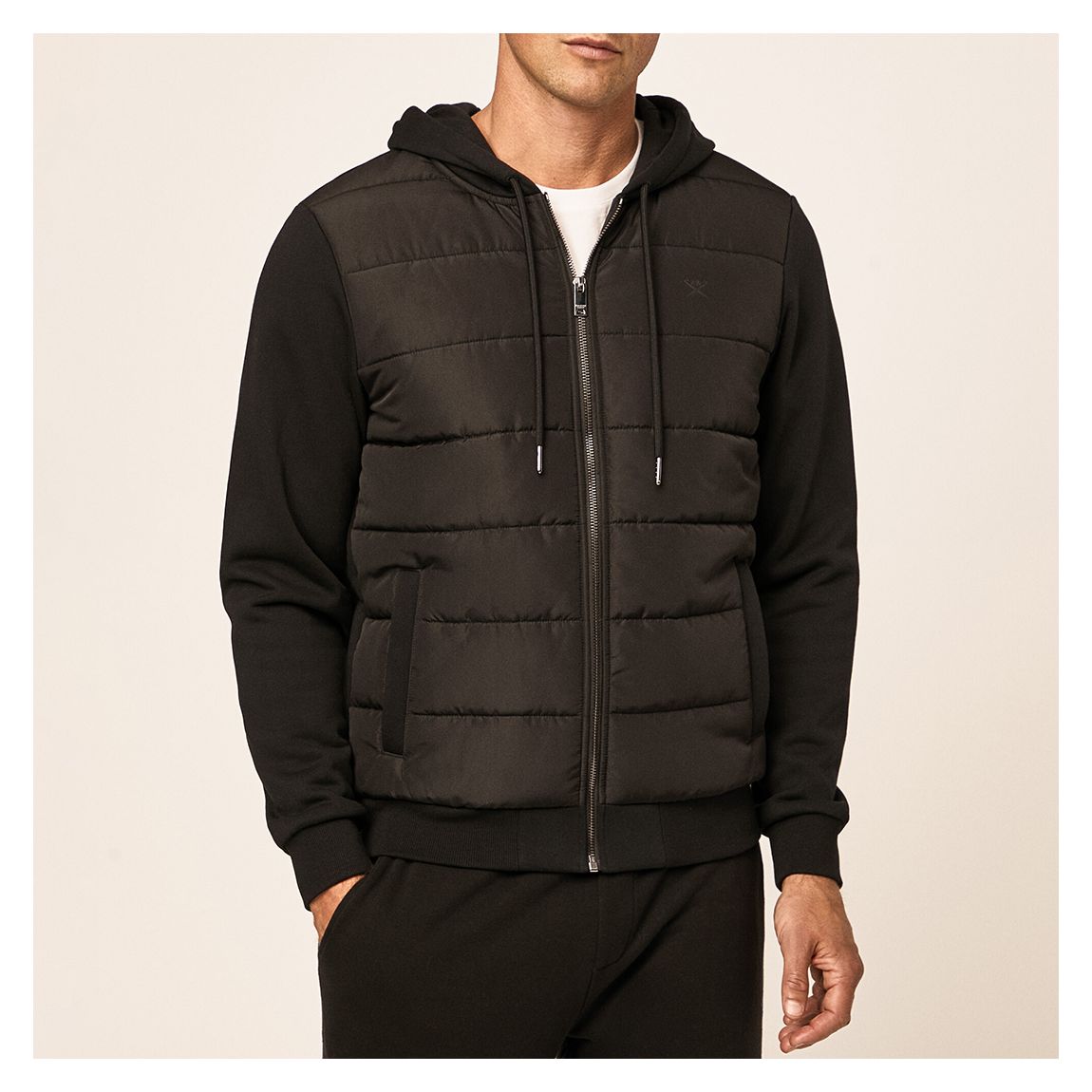 Hackett London Veste zippee matelassee noire BrandAlley