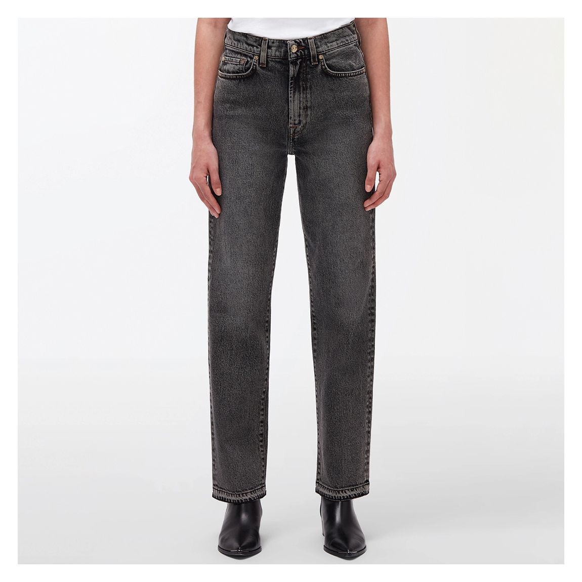 Noir lavé Logan Tall Straight Stretch Jeans main product photo