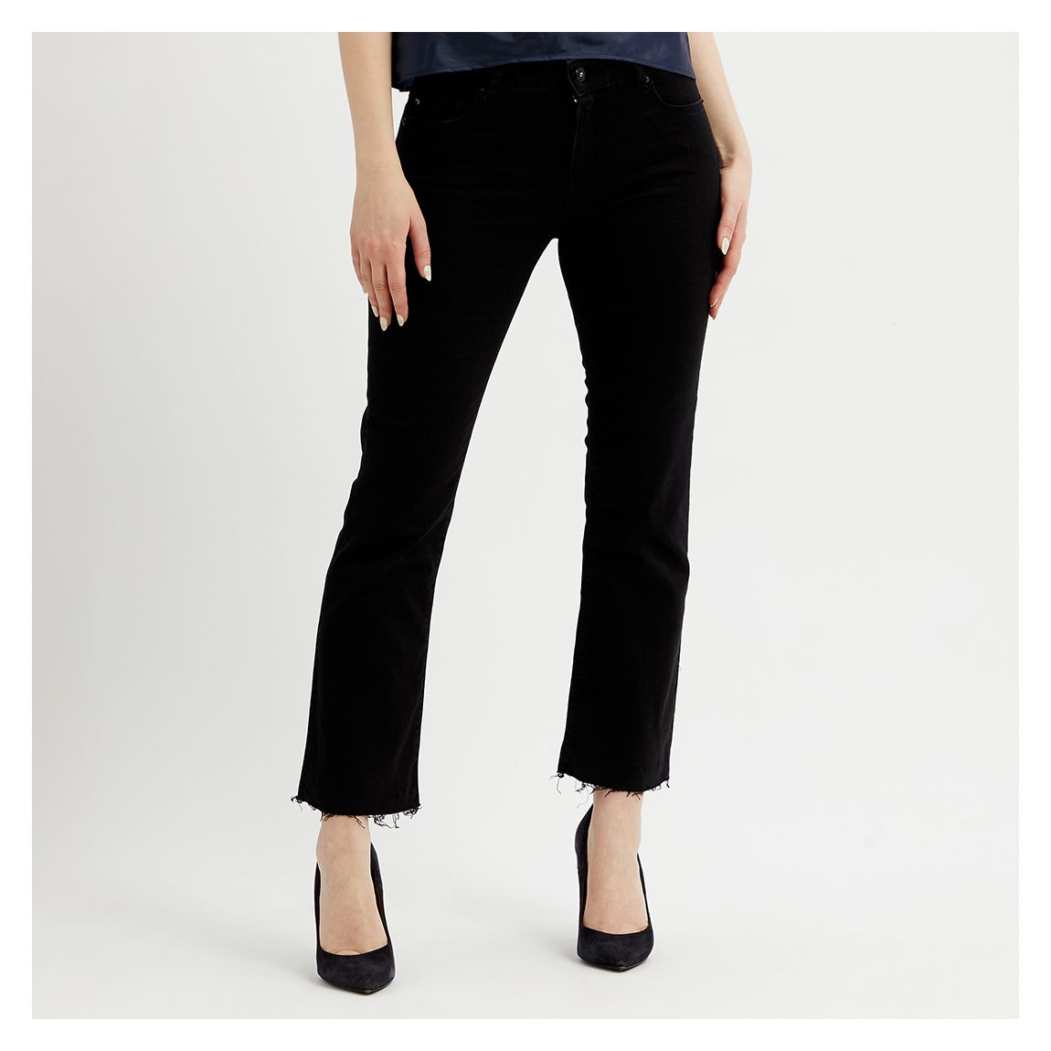 Jean Stretch Faaby Flare Noir main product photo