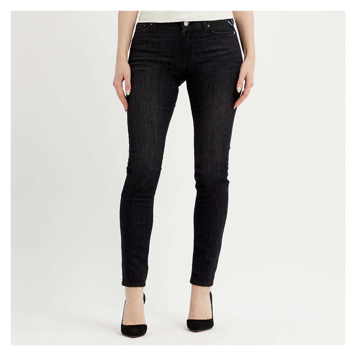 Black New Luz Skinny Stretch Jeans main product photo