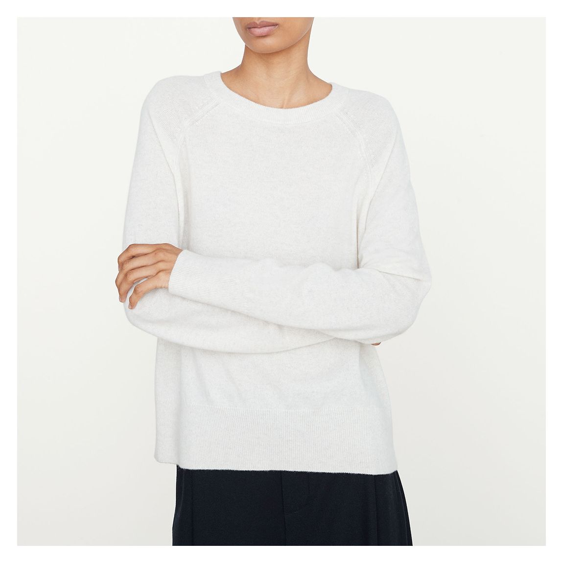 Pull En Laine Mélangée Blanche main product photo